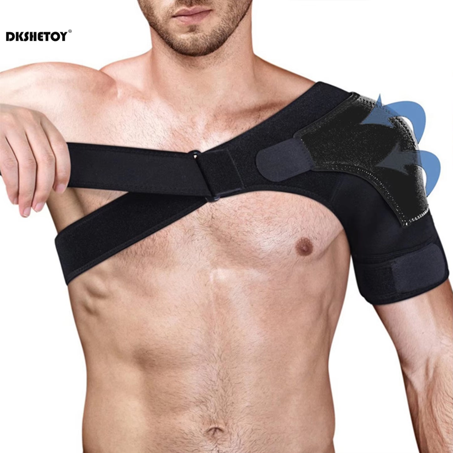 Support Brace for Torn Rotator Cuff Adjustable Shoulder Support Pad Belt Band Strap Wrap Compression Sleeves Back Brace Guard