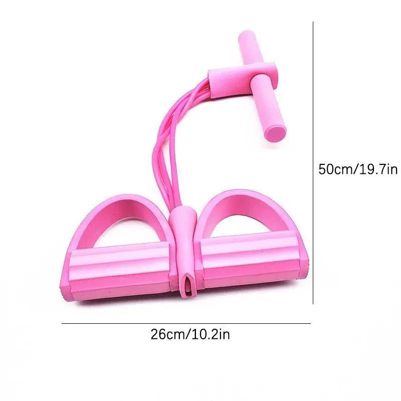 Resistance Band, 4-Tube Foot Pedal Resistance Band, Fitness Equipment for Home Gym Workout