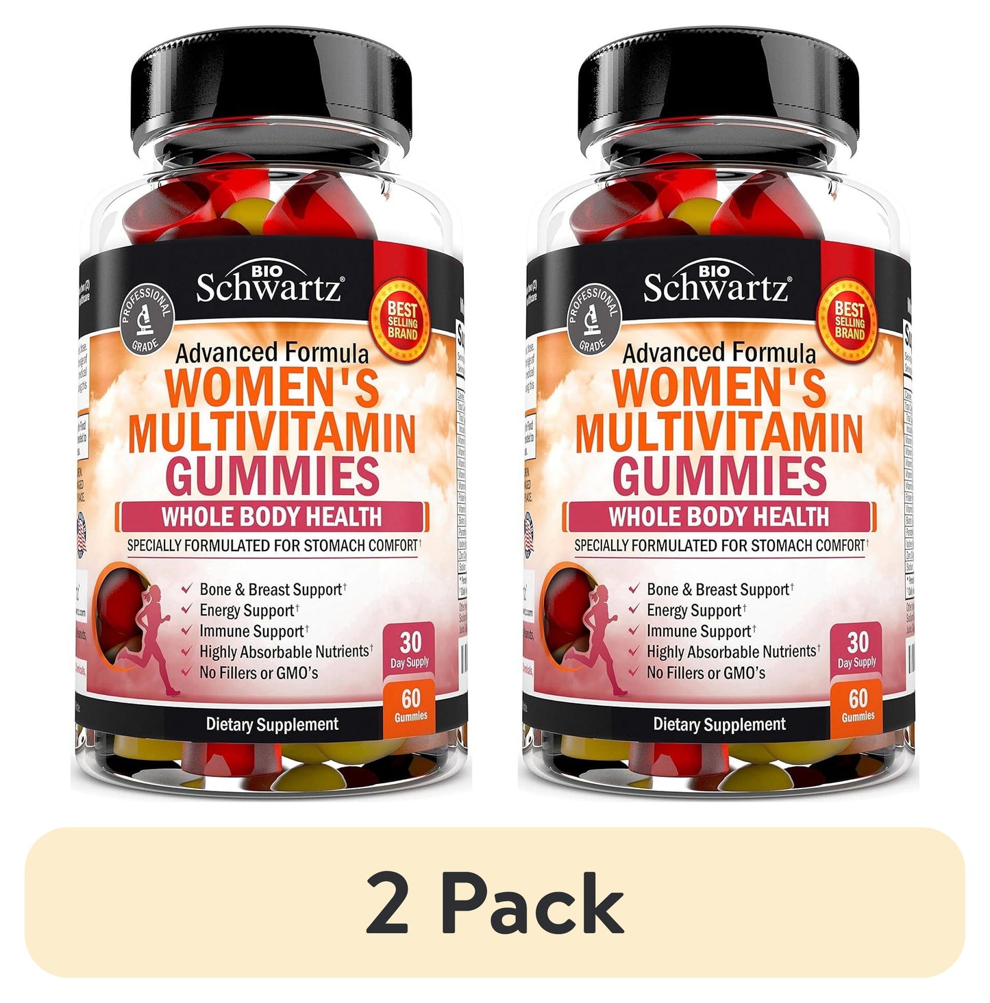 (2 Pack) Women'S Multivitamin Gummies | Immune Support Supplement | Mixed Berry Flavor, 60Ct