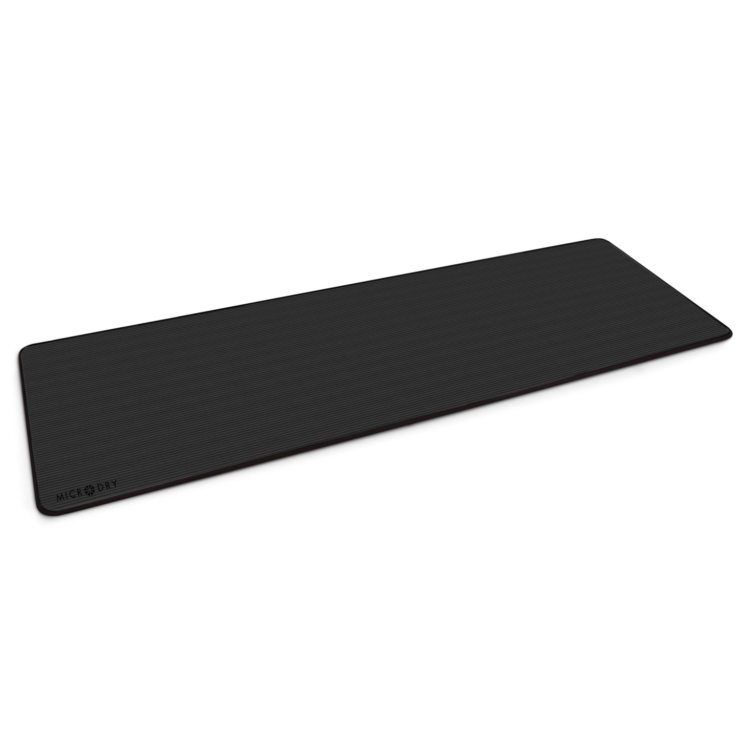 Multi-Purpose Fitness Mat 8Mm - Padded, Skid & Tear Resistant 24" X 72" Black