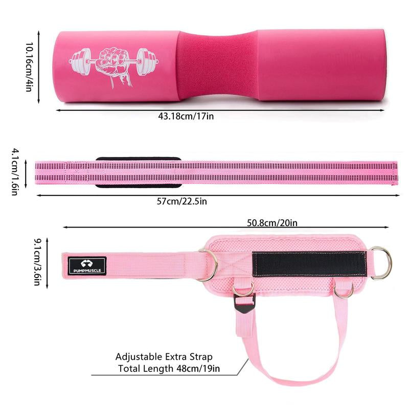 Resistance Band Set, 1 Set Barbell Pad & Resistance Band & Ankle Strap & Weight Lifting Strap & Carry Bag, Barbell Pad Set for Squat, Hip Thrusts, Lunges, Gifts for Best Friend, Gym Essentials Accessories, Home Gym Kit, Exercise Equipment, Workout Bands