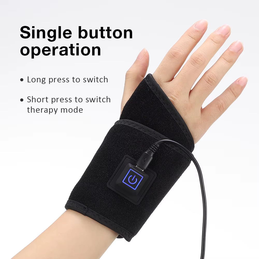 Red Light Therapy Sports Wrist Wraps 660Nm 850Nm 48 Lamp Beads Infrared Belt Support Brace Waist Heat Pad Hand Massager