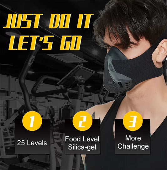 Oxygen Resistance Mask Sports Training Mask Breathing Vital Capacity Training Mask High Altitude O2 Control Mask