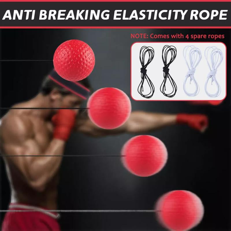 4 Difficulty Levels Boxing Reflex Ball W/Headband for Reaction Agility Punching