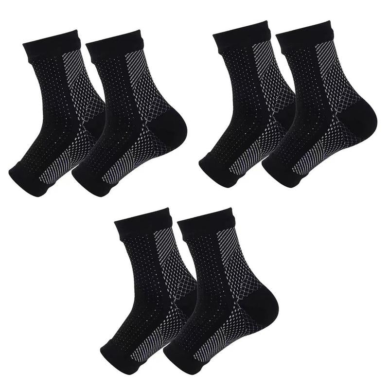 Compression Socks, 3 Pairs Open Toe Compression Ankle Sleeves, Ankle Protective Stretch Compression Socks, Outdoor Fitness Socks, Sports Protective Open Toe Sleeves, Exercise Equipment, Workout Equipment, Ankle Compression Cuff, Healthcare