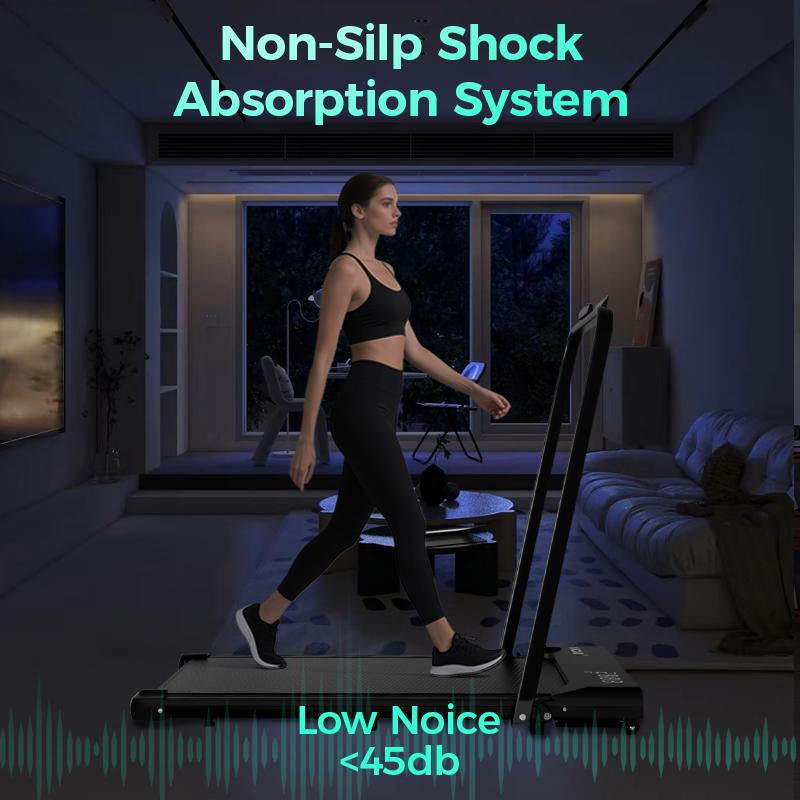 【New Arrival】Deals for You YAGUD Electric Folding Treadmill with Handrail, Low-Noise Motor – 265Lbs Weight Capacity Spacious Belt, Dual Shock Absorption, Remote Control & Wheels for Easy Moving – Includes Free Resistance Bands and Remote