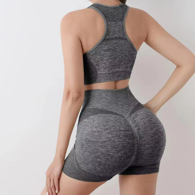 Yoga Set Gym Shorts Women Sport Bras Brassiere Workout Tops for Women Yoga Clothes Fitness Leggings Gym Set Seamless Yoga Sets