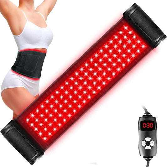 Red Light Therapy for Body, Infrared Light Therapy for Shoulder Waist Muscle Pain Relief, Upgraded 3 in 1 Led Beads, 660Nm Red Light &850Nm near Infrared Light Therapy Belt Wrap Timer Remote Control
