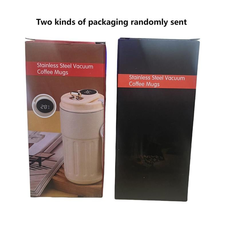 Temperature Display Insulated Mug, Portable Coffee Vacuum Insulated Bottle with Strap, Sports Water Bottle, Gym Accessories, Drinkware Cup, Valentine'S Day Gift