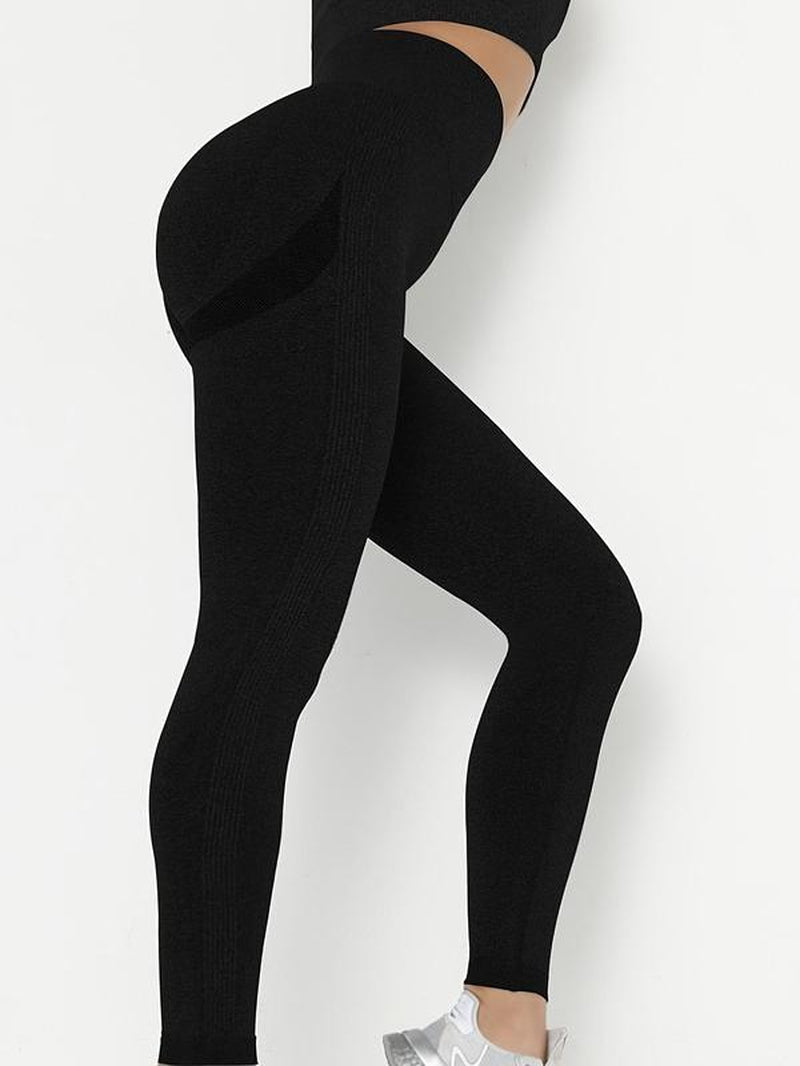 Women'S Solid High Waist Sports Leggings, Tummy Control Skinny Pants, Yoga Pants, Ladies' Sportswear Clothing for Indoor Outdoor Wear, Please Purchase a Size Up, Active Wear, Gym Clothing, Leggings Gym Sets