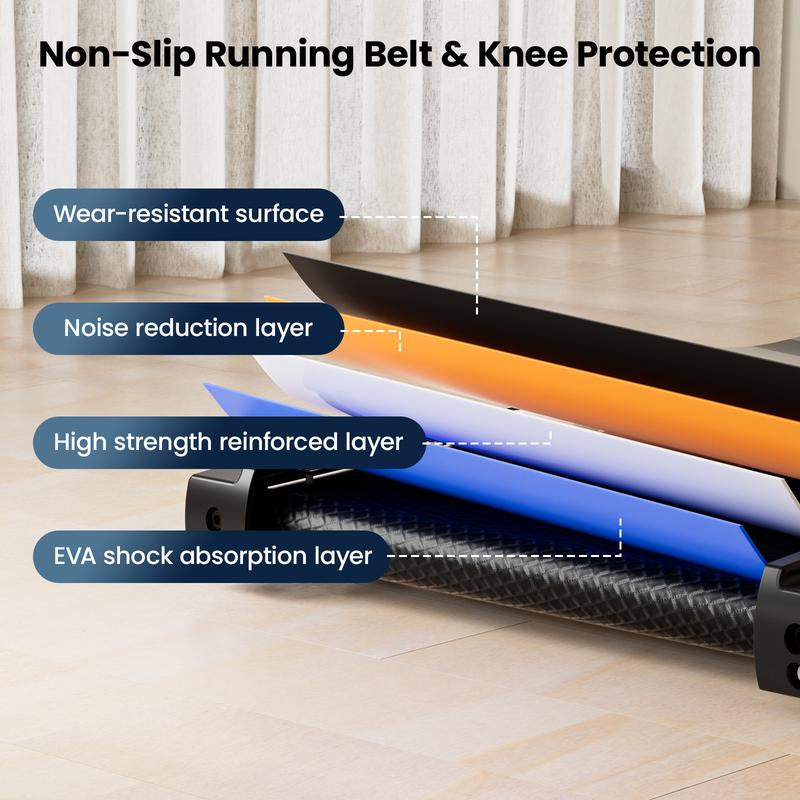 【New Arrival】Deals for You YAGUD Electric Folding Treadmill with Handrail, Low-Noise Motor – 265Lbs Weight Capacity Spacious Belt, Dual Shock Absorption, Remote Control & Wheels for Easy Moving – Includes Free Resistance Bands and Remote