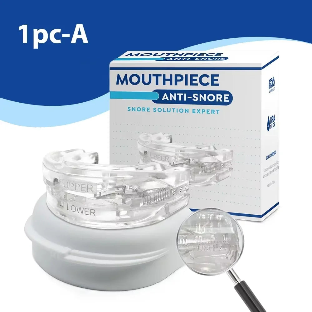 Mouthpiece anti Snore Mouth Guard Silicone anti Snoring Bruxism Sleeping Aid Apnea Guard Teeth Snoring Device Stop Snore Oral