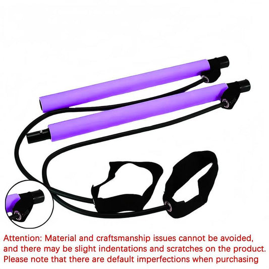 Multifunctional Pilates Stick, 1 Set Back Training Elastic Rope, Yoga Resistance Band, Fitness Equipment for Home Gym Workout, Stretching Gear, Gym Accessories, Stretch Rope, Workout Bands, Pilates Reformer