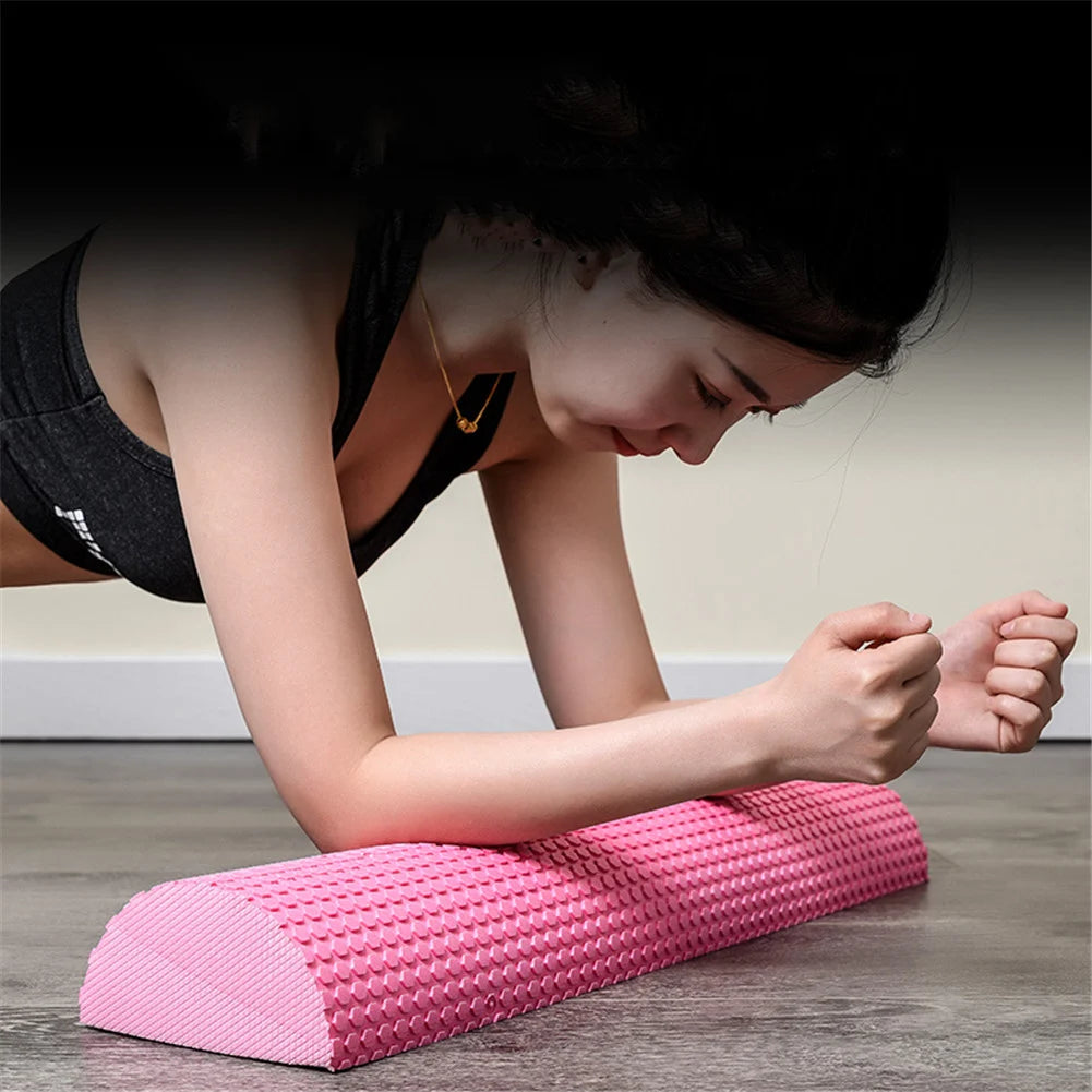 Half round EVA Foam Roller Semi-Circular Massage EVA Foam Shaft Yoga Pilates Fitness Equipment with Massage Floating Point