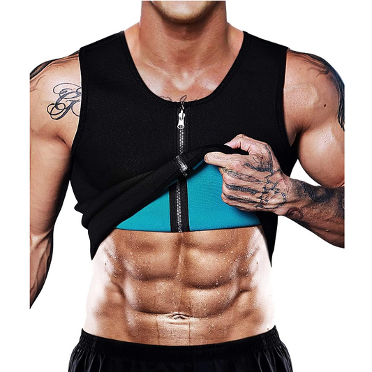 Men Sauna Vest Hot Sweat Waist Trainer Corset Neoprene Tank Top Shapewear Slimming Shirt Workout Suit