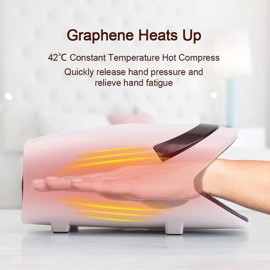 Electric Hand Massager with Air Compression Heating Palm Finger Massage for Arthritis Finger Numbness Wrist Relax Hand Care