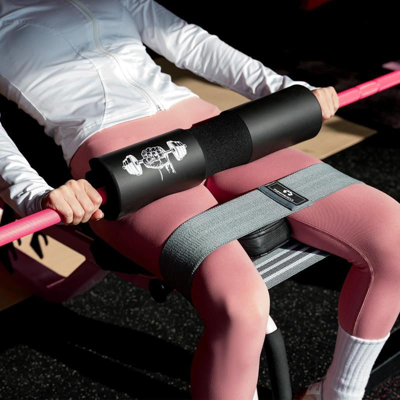 Resistance Band Set, 1 Set Barbell Pad & Resistance Band & Ankle Strap & Weight Lifting Strap & Carry Bag, Barbell Pad Set for Squat, Hip Thrusts, Lunges, Gifts for Best Friend, Gym Essentials Accessories, Home Gym Kit, Exercise Equipment, Workout Bands