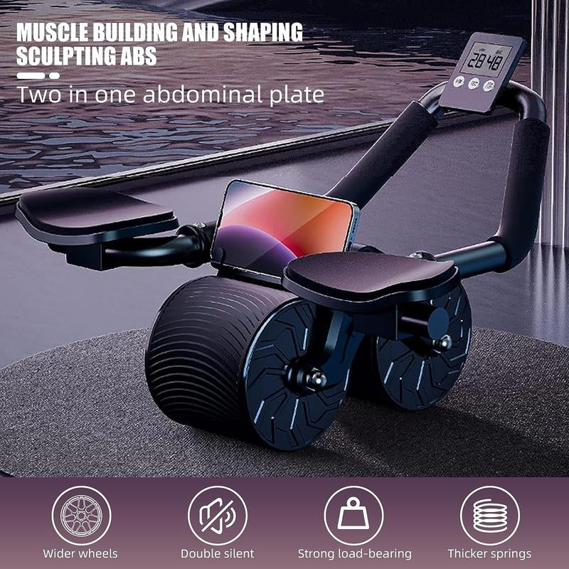 Tekdeals Elbow Support Automatic Rebound Abdominal Wheel, Ab Roller for Abdominal Exercise Machine, Abs Workout Equipment, Dolly Core Strengthening Trainer Fitness Belly Training