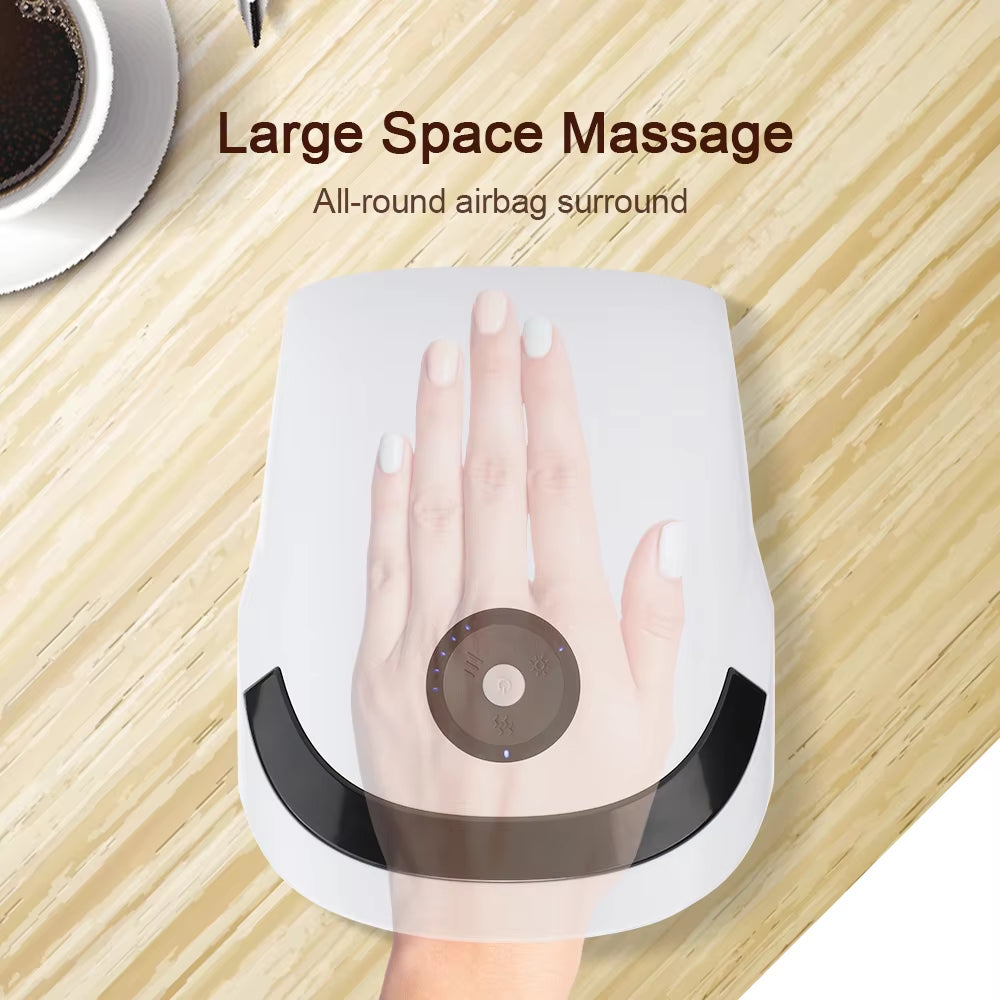 Electric Hand Massager with Air Compression Heating Palm Finger Massage for Arthritis Finger Numbness Wrist Relax Hand Care