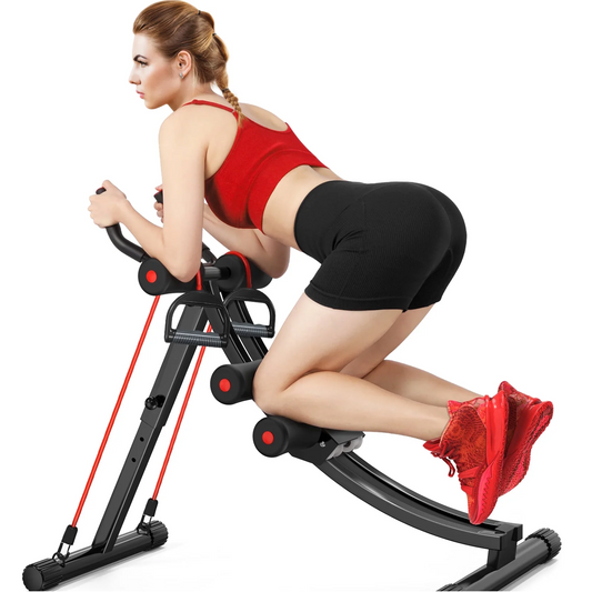 Foldable Ab Machine, Ab Workout Equipment for Home Gym,Core & Abdominal Trainer Fitness Equipment Max 440Lbs with LCD Display