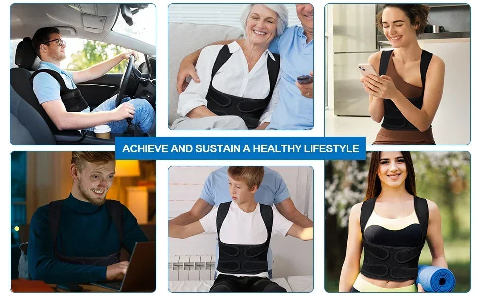 Posture Corrector Back Orthopedic Straps for Men and Women Fully Adjustable Spinal Brace