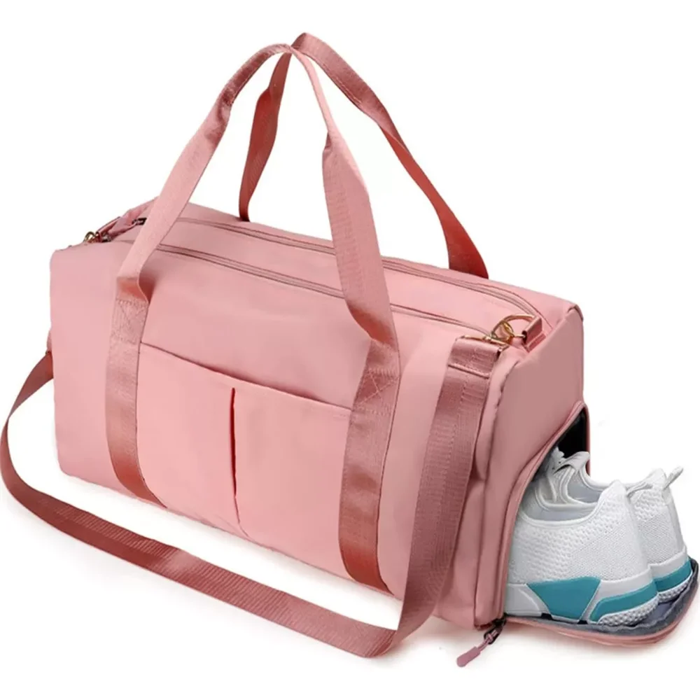 Men'S Gym Bag with Shoe Compartment and Wet Bag, Women'S Airplane Travel Duffel Bag, Sports Fitness Tote Bag for Swimming Yoga
