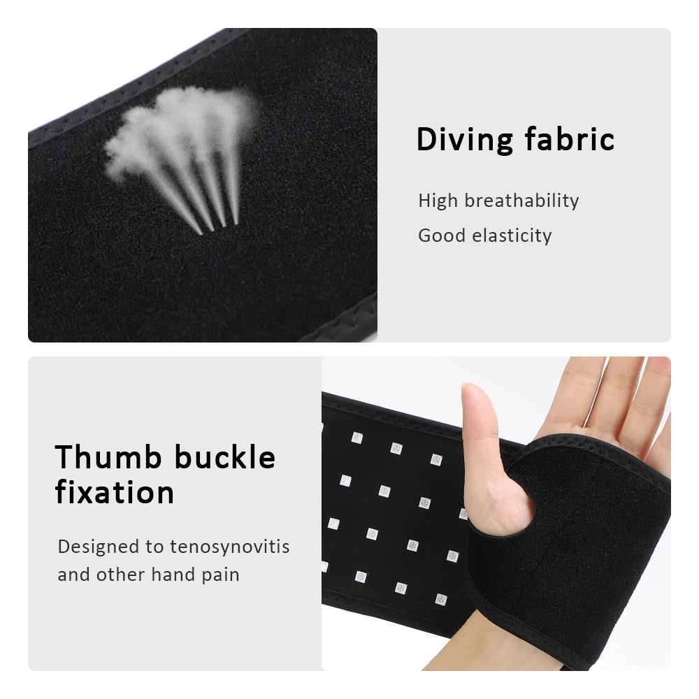 Red Light Therapy Sports Wrist Wraps 660Nm 850Nm 48 Lamp Beads Infrared Belt Support Brace Waist Heat Pad Hand Massager