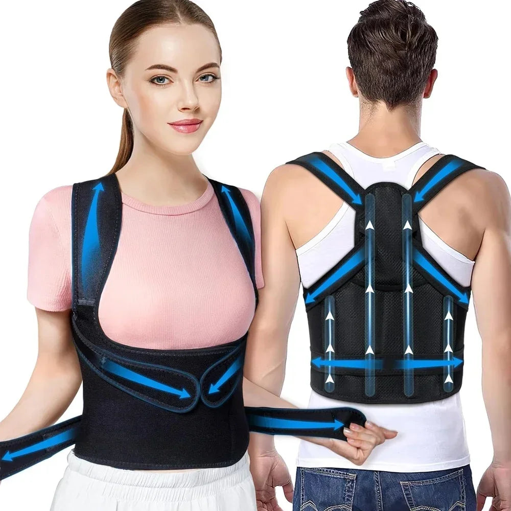 Posture Corrector Back Orthopedic Straps for Men and Women Fully Adjustable Spinal Brace
