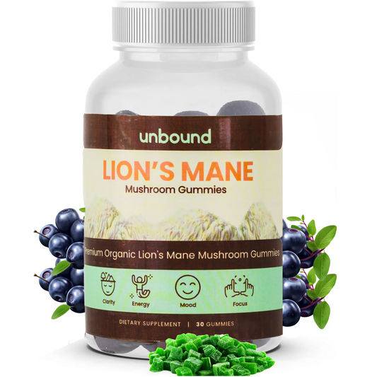 Unbound Lion'S Mane Mushroom Gummies for Memory, Focus, and Clarity