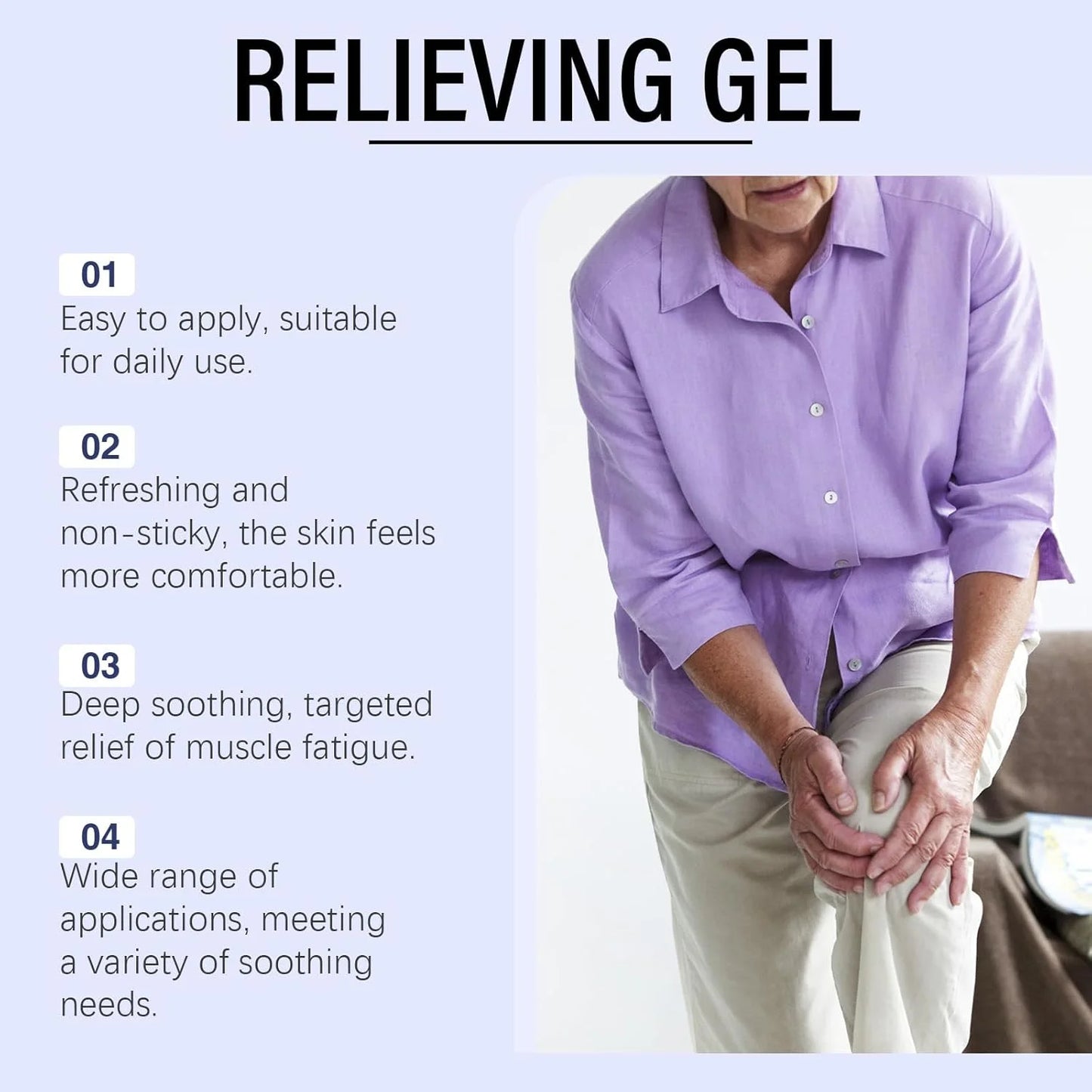 Soothing Cooling Gel 100G, Relieving Body Gel, Pain Relieving Gel, Fast Acting Clear Pain Relieving Gel, Cooling with Menthol and Frankincense, Relieve Muscle Tension (1PCS)