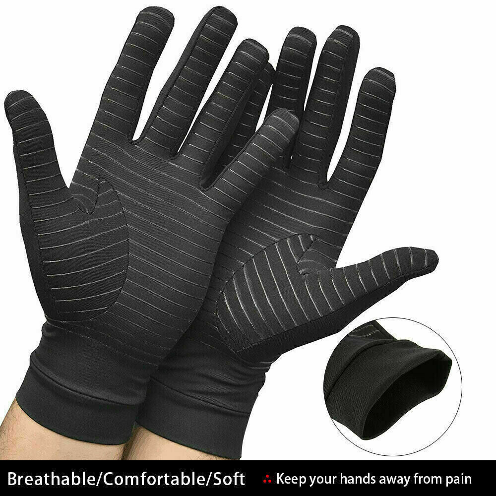 Copper Arthritis Compression Gloves Hand Wrist Brace Support Joint Pain Relief