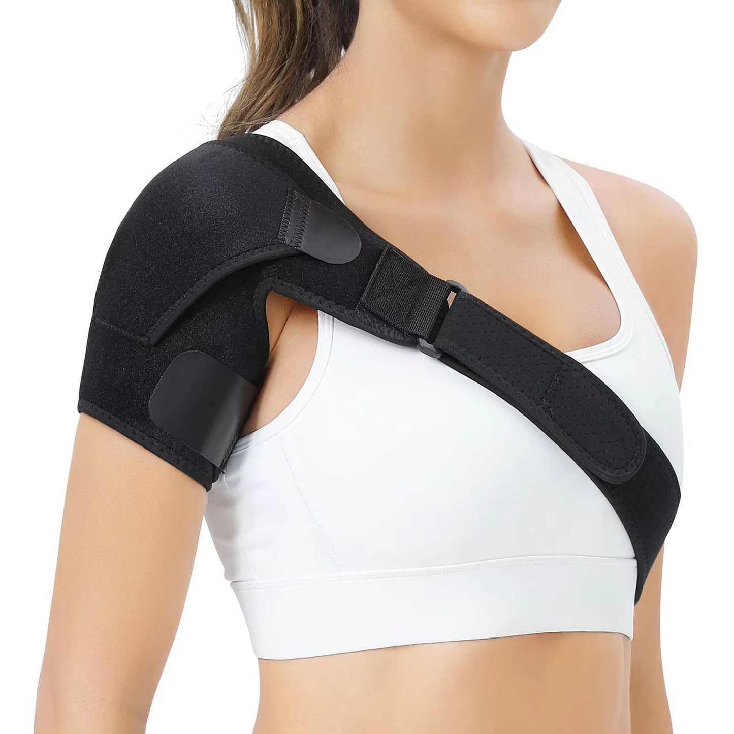 Support Brace for Torn Rotator Cuff Adjustable Shoulder Support Pad Belt Band Strap Wrap Compression Sleeves Back Brace Guard
