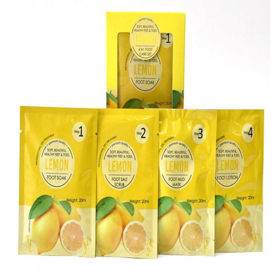 Foot Soak Packets - 4Pcs Multi Pack Exfoliating Foot Spa Soak Including Orange & More Foot Soak for Pedicure, Moisturizing Foot Softening Soak