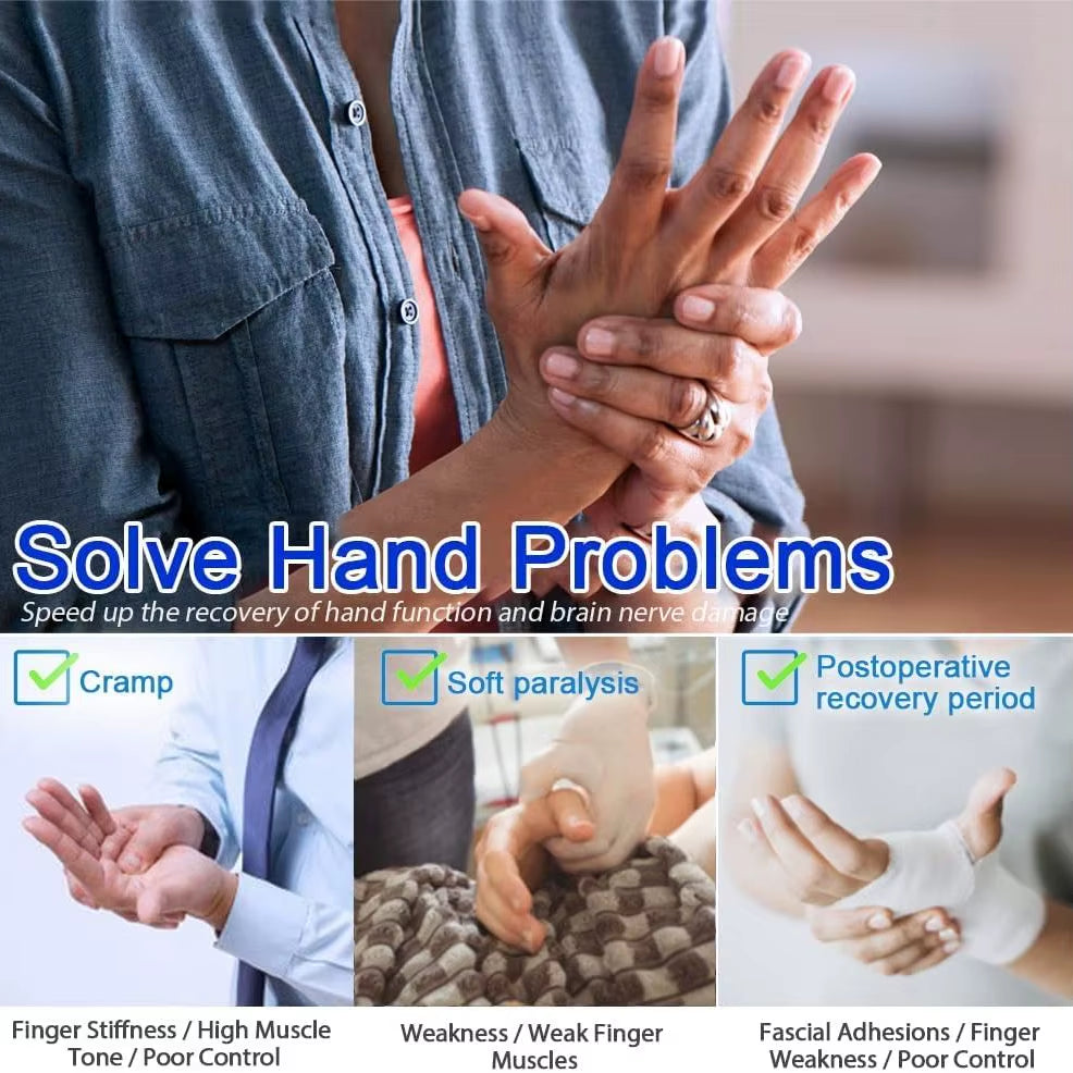 Hemiplegia Finger Rehabilitation Training Robot Gloves,Hand Exerciser,Hand Massager for the Stroke Patient Funtion Recovery