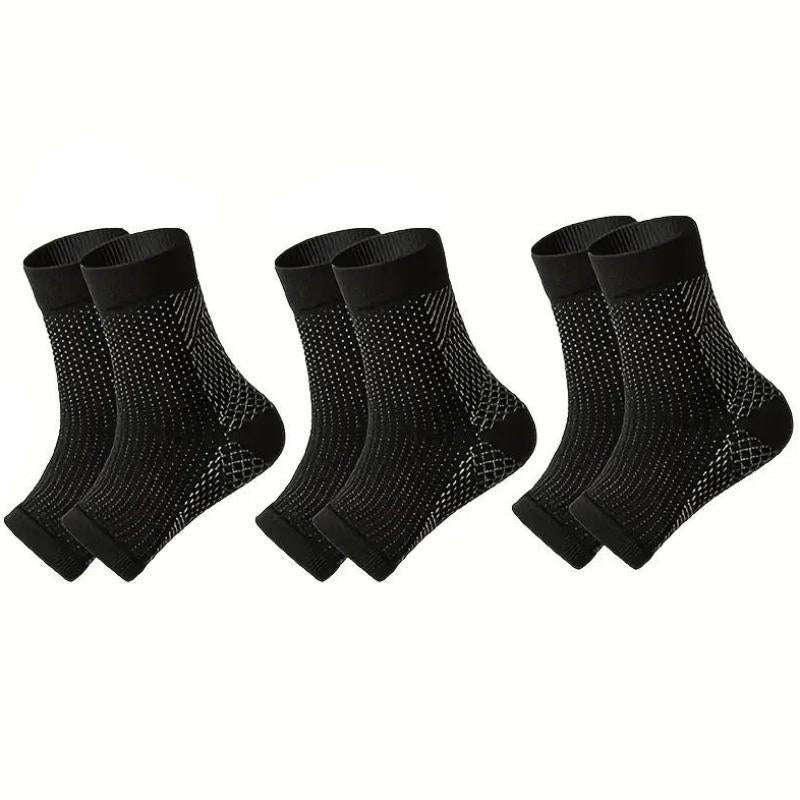 Compression Socks, 3 Pairs Open Toe Compression Ankle Sleeves, Ankle Protective Stretch Compression Socks, Outdoor Fitness Socks, Sports Protective Open Toe Sleeves, Exercise Equipment, Workout Equipment, Ankle Compression Cuff, Healthcare