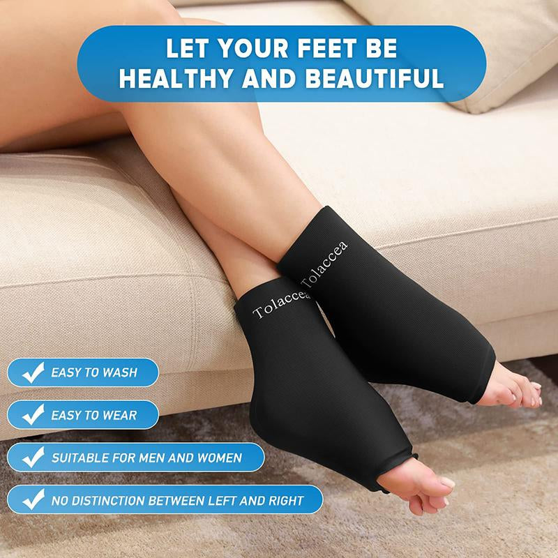 Tolaccea Ankle Foot Ice Pack Wrap for Injuries Reusable Gel Ice Pack for Hot and Cold Therapies Flexible Cold Pack for Achilles Tendonitis Plantar Fasciitis Swelling Sprained Post-Surgery Recovery