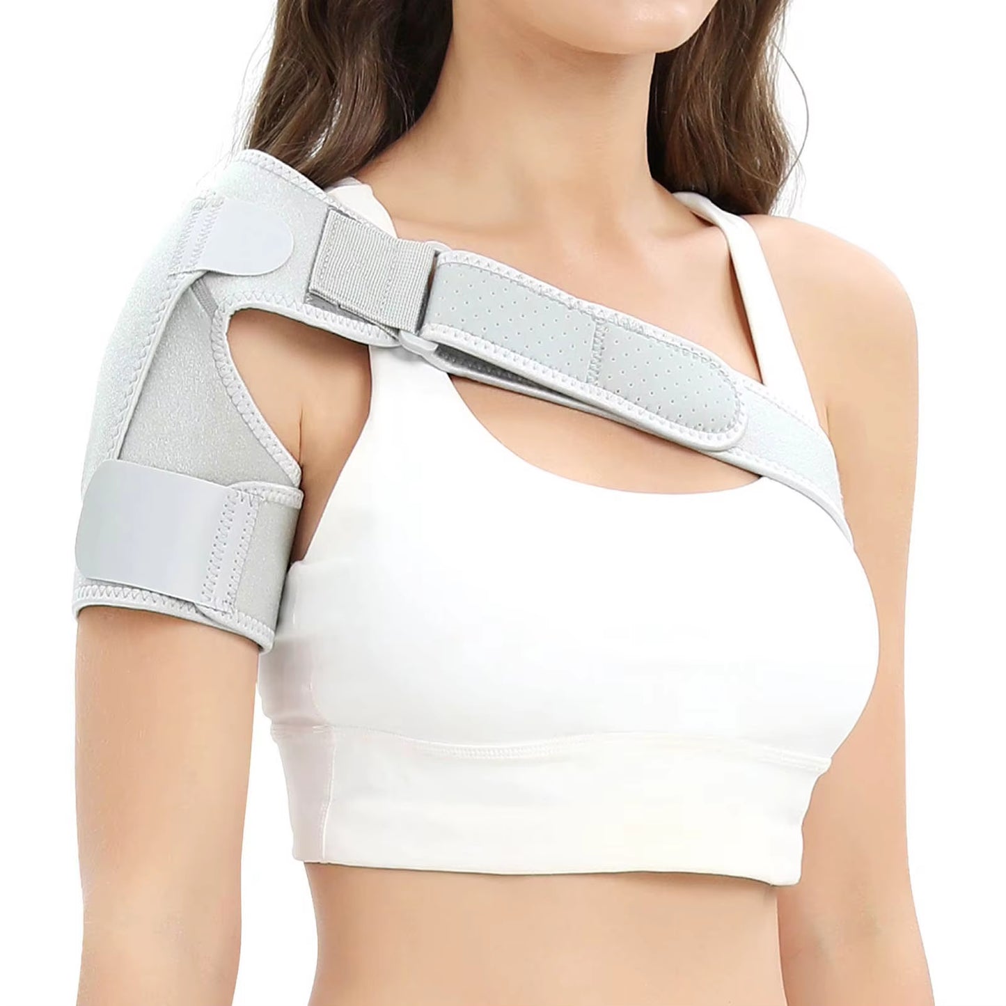 Support Brace for Torn Rotator Cuff Adjustable Shoulder Support Pad Belt Band Strap Wrap Compression Sleeves Back Brace Guard