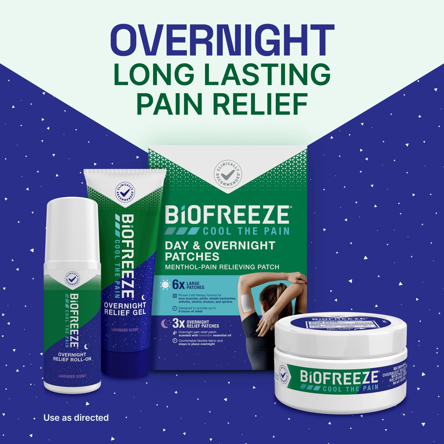 Overnight Pain Relief Gel, Back Knee Muscle Joint Arthritis Pain Relievers, Menthol,3 Oz