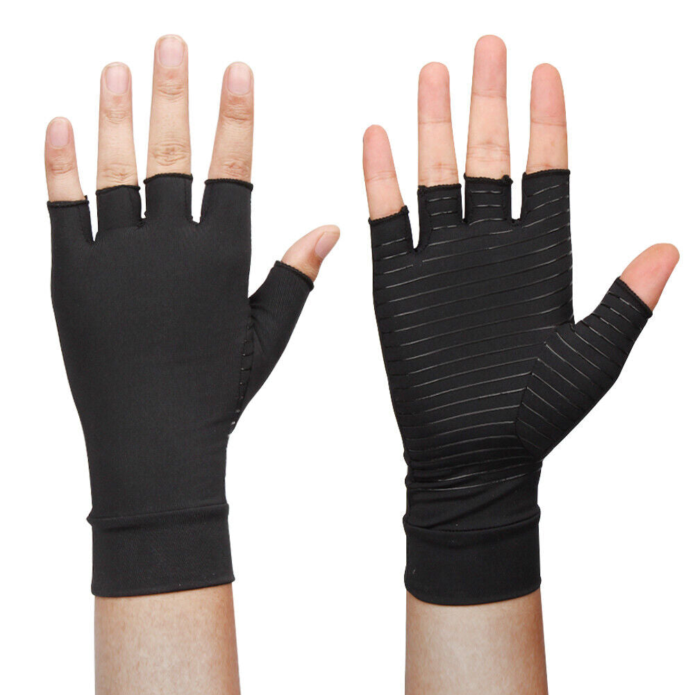 Copper Arthritis Compression Gloves Hand Wrist Brace Support Joint Pain Relief
