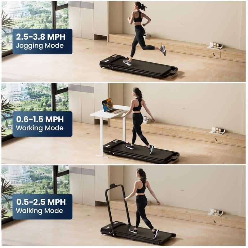 【New Arrival】Deals for You YAGUD Electric Folding Treadmill with Handrail, Low-Noise Motor – 265Lbs Weight Capacity Spacious Belt, Dual Shock Absorption, Remote Control & Wheels for Easy Moving – Includes Free Resistance Bands and Remote
