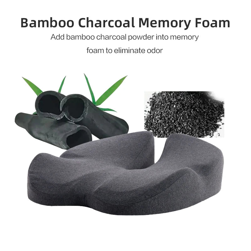 Memory Foam Seat Cushion Non Slip Orthopedic Prostate Cushion for Tailbone Sciaticaback Pain Relief Comfort Chair Car Seat