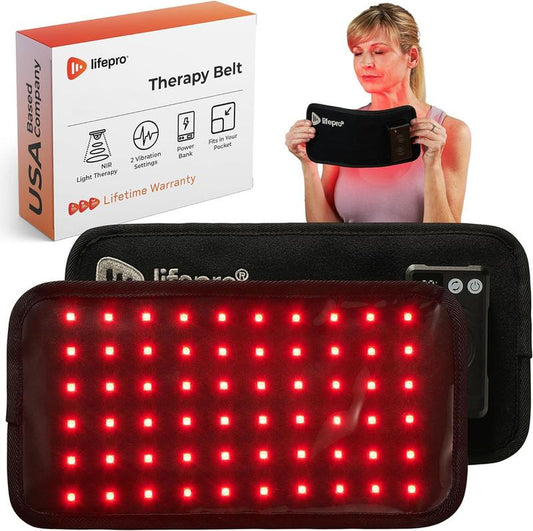 Lifepro Micro LED Light Therapy Belt - Enhance Recovery & Performance with LED Light Therapy | Adjustable Intensity & Vibration