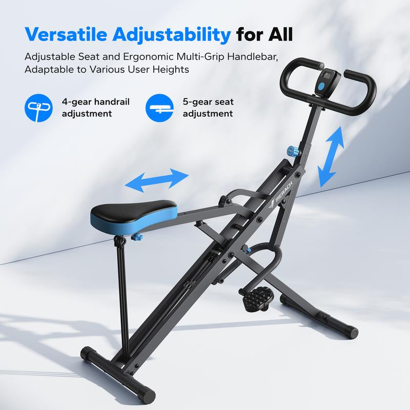 MERACH Squat Machine Glutes Workout Adjustable Resistance Foldable Exercise Equipment Leg Exercise Machine Rowing Machine
