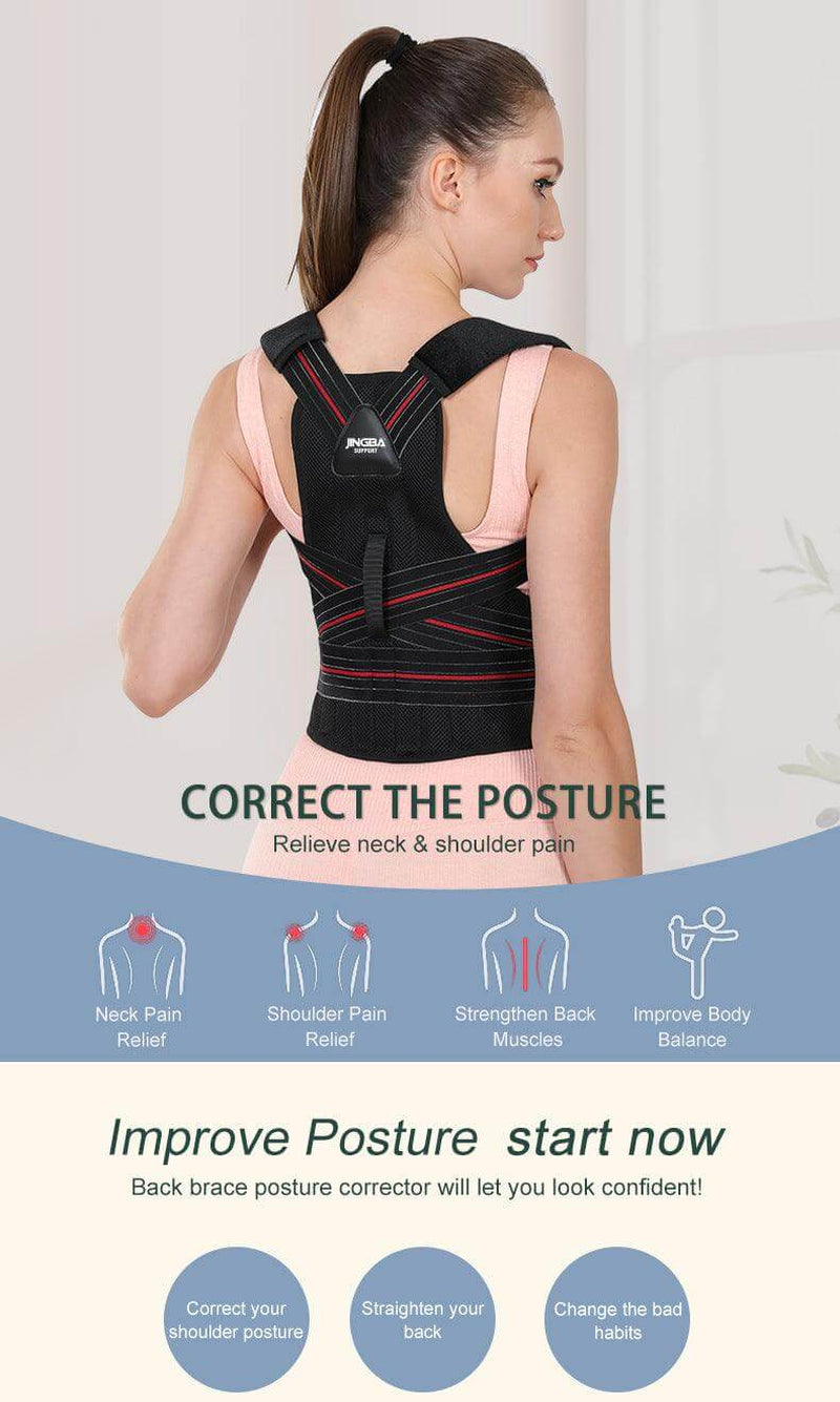 Premium Quality 4 Metal Bar Posture Corrector Back Brace