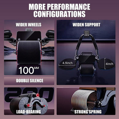 Tekdeals Elbow Support Automatic Rebound Abdominal Wheel, Ab Roller for Abdominal Exercise Machine, Abs Workout Equipment, Dolly Core Strengthening Trainer Fitness Belly Training