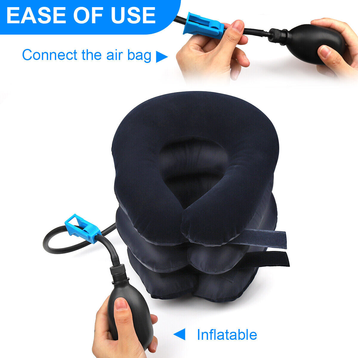 Cervical Neck Traction Device Collar Brace Support Pain Relife Stretcher Therapy