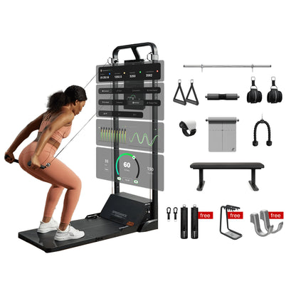 AI Smart Home Gym, All-In-One Digital Weight Workout Machine for Full Body Training