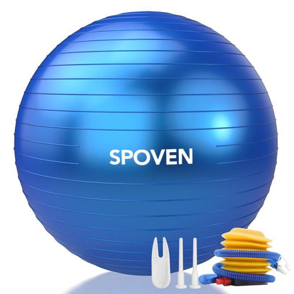 Yoga & Exercise Ball for Fitness, Balance, and Therapy - Available in 2 Sizes, Includes Quick Pump, Ideal for Pregnancy, Stability Training