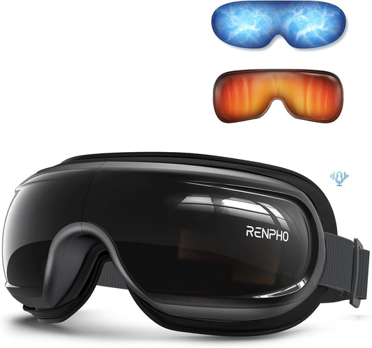 Eye Massager with Heat and Cooling for Migraines, Mothers Day Gifts for Mom, Eyeris 3 FSA HSA Voice Control Eye Massager, Eye Care Device with DIY Massage Setting, Birthday Gifts for Women/Men