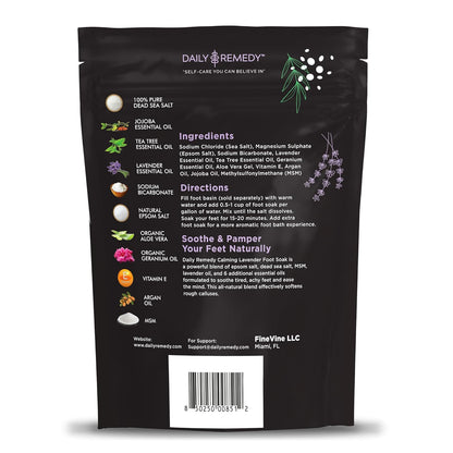 Calming Lavender Foot Soak with Epsom Salt - 2 PACK -Foot Soak Soothes Sore Tired Feet, Athletes Foot & Remove Foot Odor. Best Foot Spa Pedicure Set